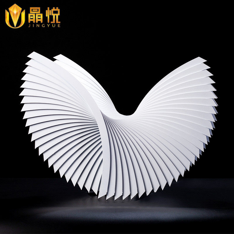 Acrylic pure white stitching abstract modern sculpture layer upon layer decoration hotel lobby reception dining room home furnishing