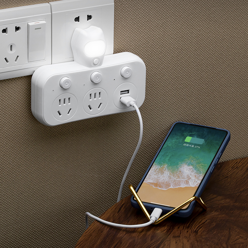 Wireless USB power multi-function socket household power 2500W converter extension plug quality