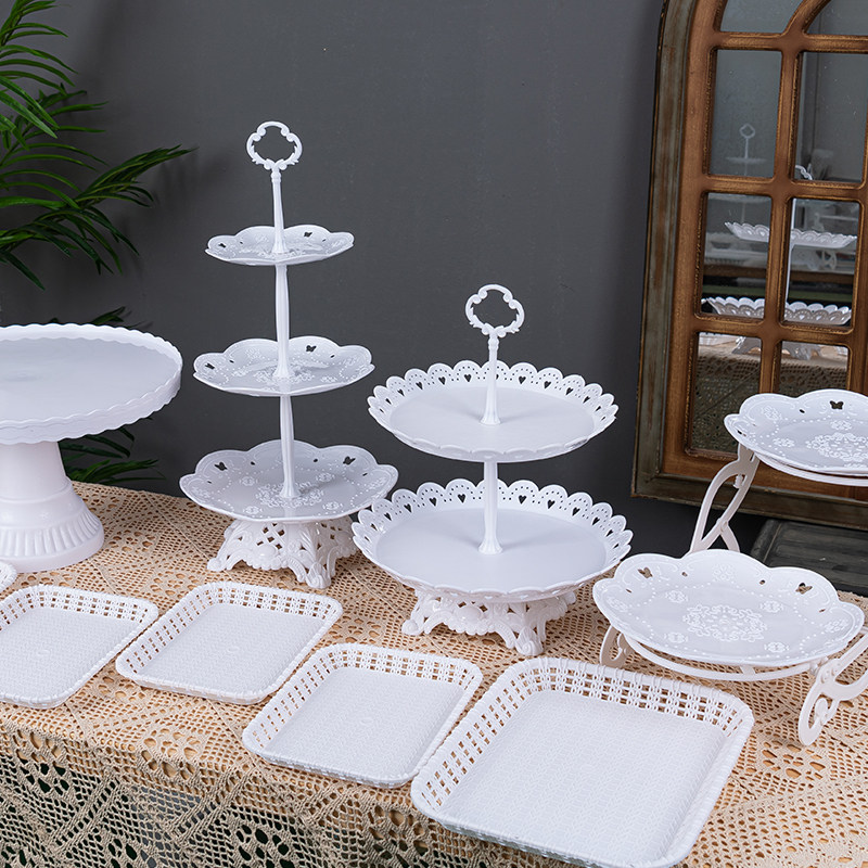 Birthday Arrangement Dessert Table Hem Wedding Display Shelf European-style Fruit Pendulum Table Plastic Cake Nursery Snack Shelf