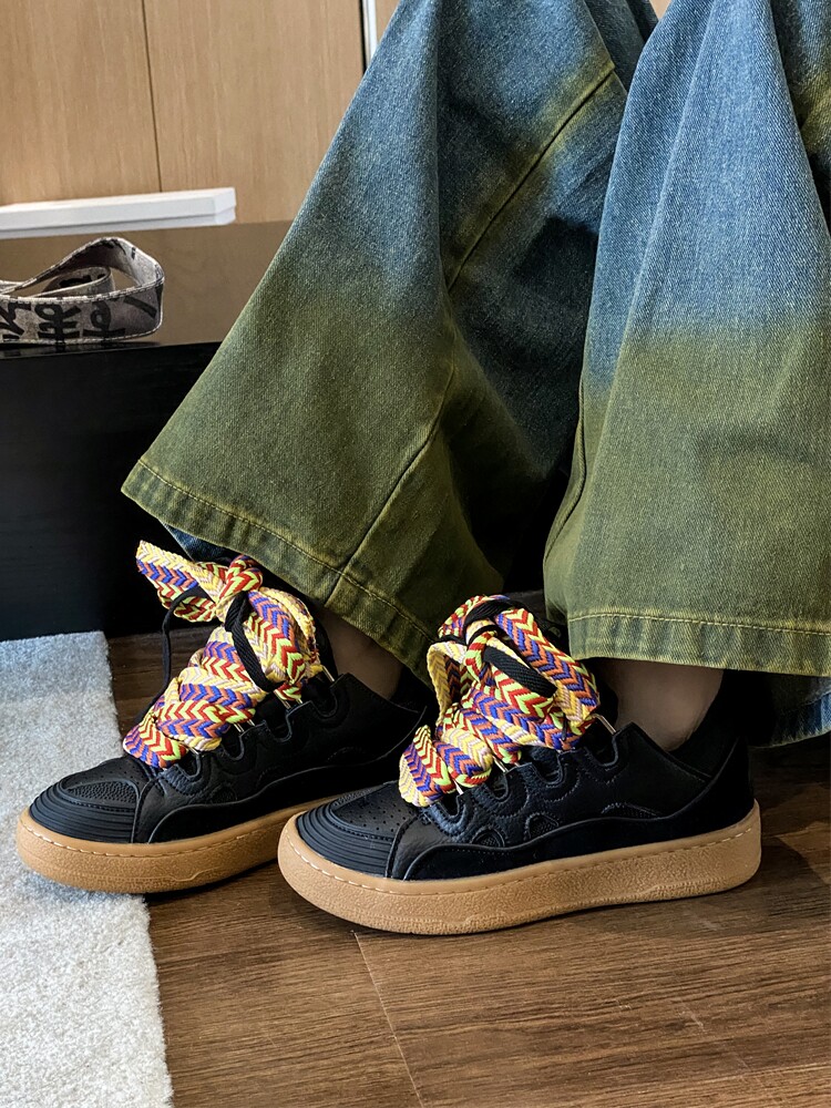 Yiduojia Men's Shoes New Thick-Soled Height-Increasing Dad Shoes for Men and Women ins Super Popular Internet Celebrity Shoes Men's Trendy Brand Shoes — تصویر 1