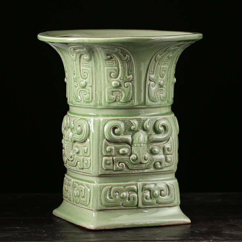 Large Square Ceramic Flower Pot for Orchids, Clivia, Spider Plants, Six-Month Snow Orchids, Bonsai, Large Household Phalaenopsis Orchid Planters, and Old Tree Stumps