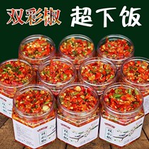 Jiangxi specialty farmhouse homemade spicy garlic double colored pepper chili sauce hand-chopped pepper rice noodles