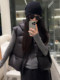 Korean style down vest women's short autumn and winter new top vest loose hooded white duck down vest jacket