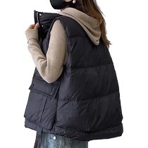 Down cotton vest womens short waistcoat autumn and winter new Korean style loose fashion outer vest vest jacket