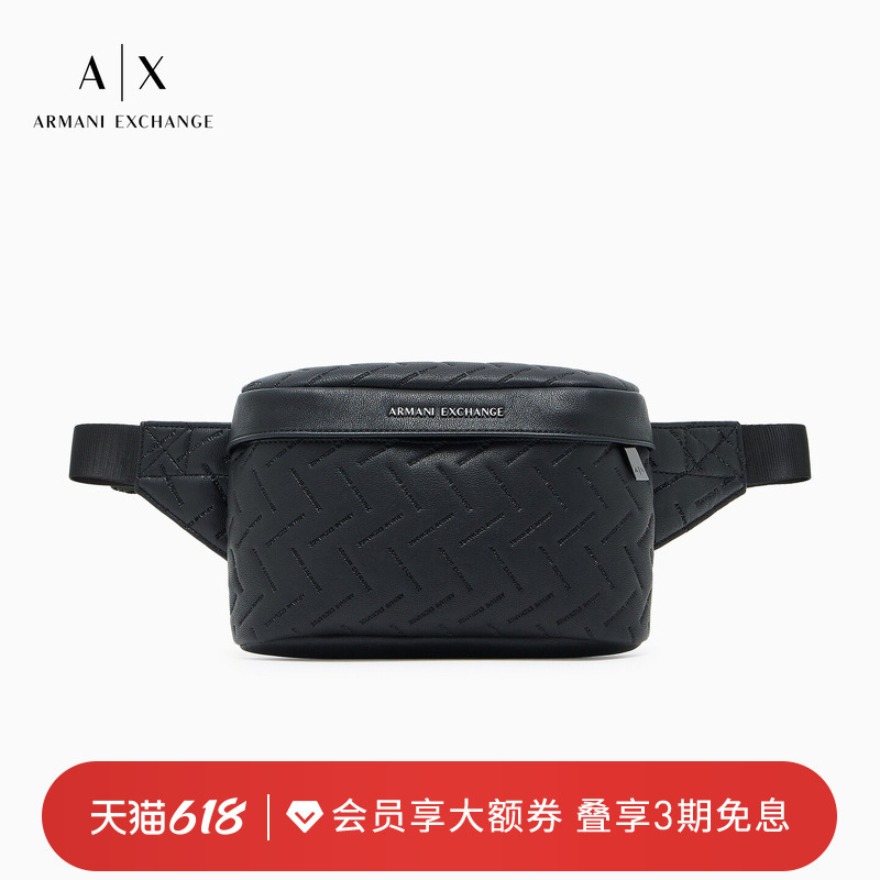 [Father's Day Gift] Armani Exchange/Armani's New Spring and Summer Men's Zippered Cross-Body Waist Bag