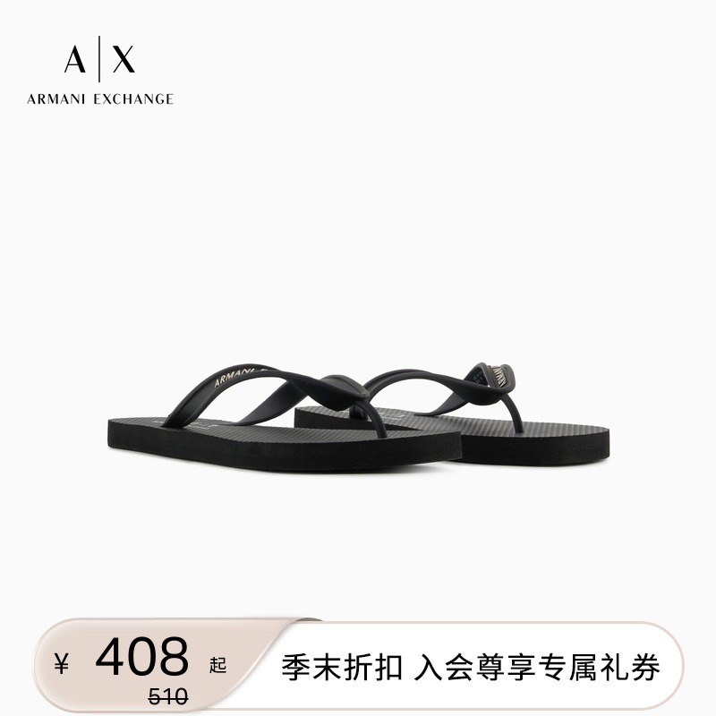 Armani Exchange/Armani Men's Slip-On Casual Beach Sandals and Flip-Flops Official Armani Exchange/Armani Men's Slip-On Casual Beach Sandals and Flip-Flops Official