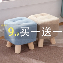 Small stool Household low stool Childrens stool stool Simple creative low stool Cute fabric shoe change sofa stool net red