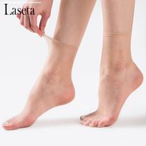 Toe fully transparent short stockings 0d crystal silk glass silk short socks sexy flesh-colored summer invisible ultra-thin style for women