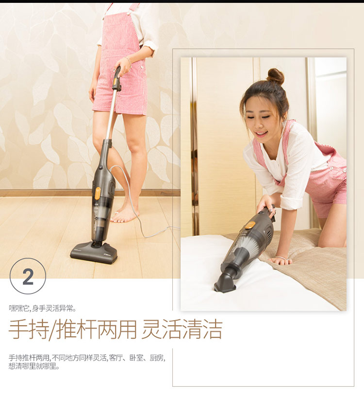 Máy hút bụi gia đình Deerma DX115C Máy hút bụi mini cầm tay mini - Máy hút bụi robot lau nha ecovacs