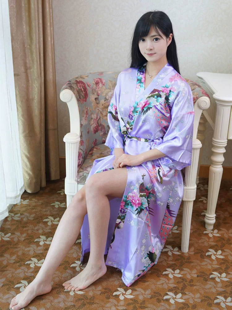 Summer pijama, silk sexy bathrobe