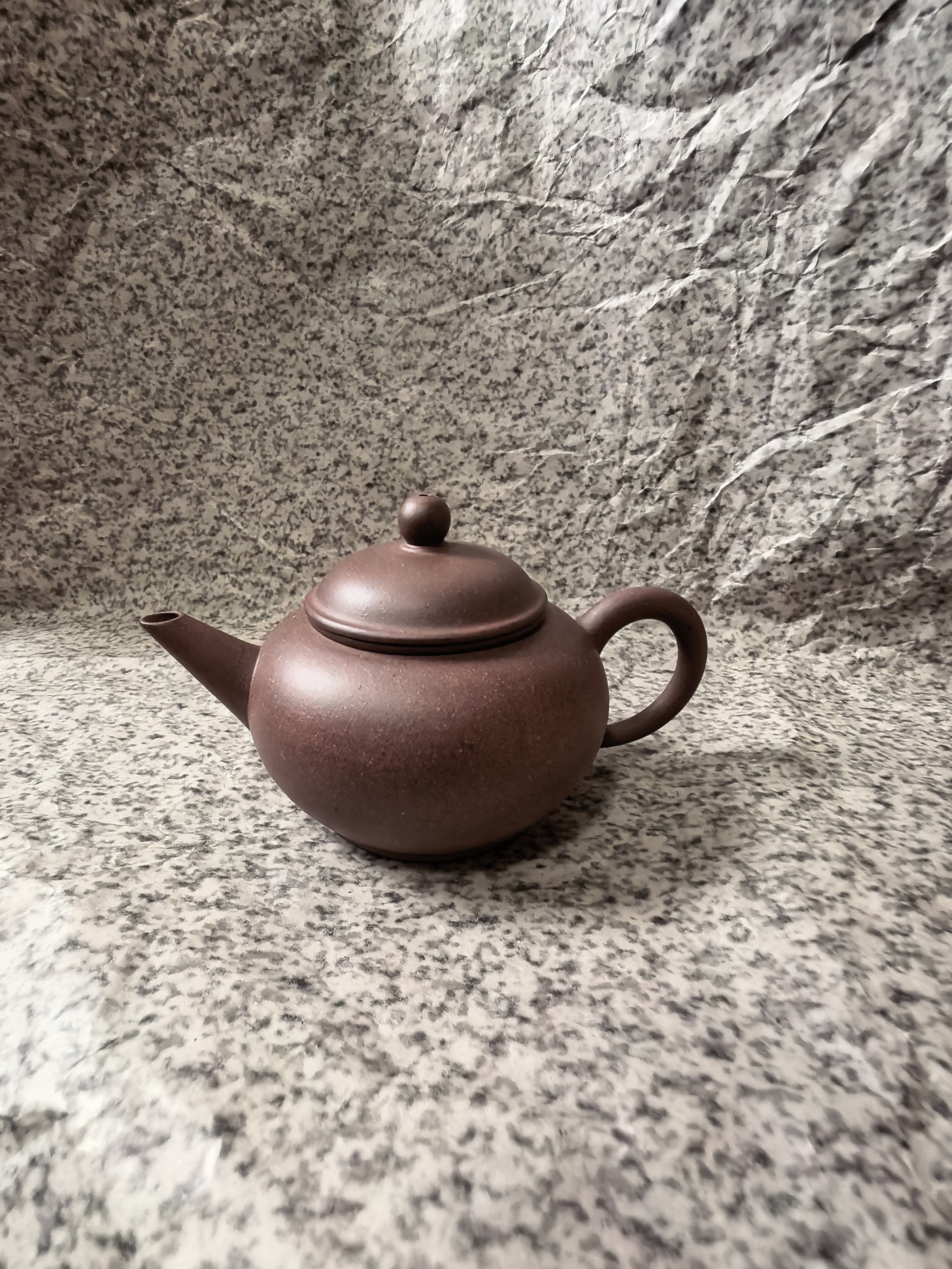 宜兴手工紫砂茶壶80年代出口黑料水平壶200cc原矿紫砂壶复古中式紫砂壶
