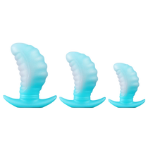 Liquid silicone sailboat shaped mango wearable size anal plug sm female masturbation back yard toy adult anal expander
