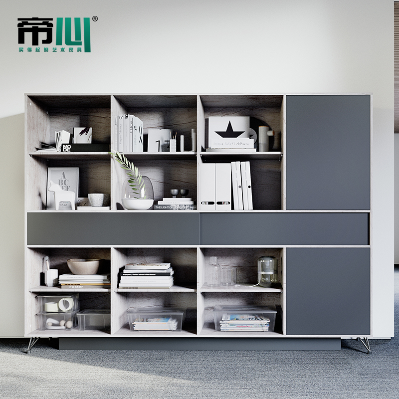 Office furniture minimalist modern filing cabinet Wooden Bookcase Owner Open Cabinet Archives Cabinet Office Locker