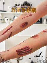 Halloween horror makeup decorations Scar stickers wound stitches scar stickers tattoo stickers dress up makeup props