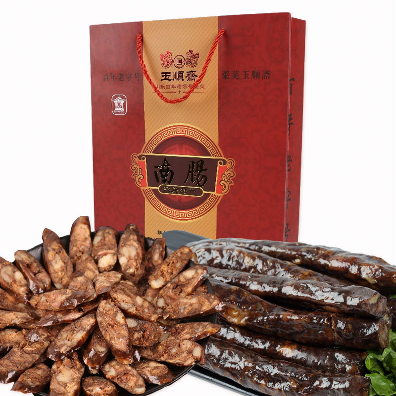 Shandong Tproduction Laiwu Zhengzong Saitama Sausage Air-dried Sausage ready-to-eat South Sausage Pork Enema 1000g Gift Boxes