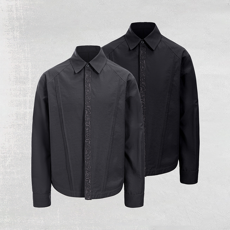 Catsstac Eternal Flower Embroidered Shirt for Men, Cleanfit Niche Design, High-End Long-Sleeved Top Catsstac Eternal Flower Embroidered Shirt for Men, Cleanfit Niche Design, High-End Long-Sleeved Top