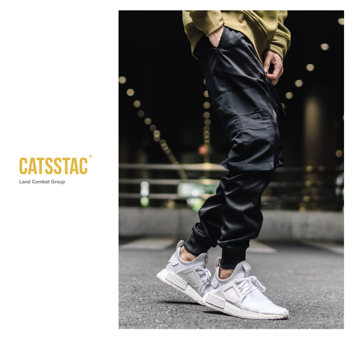 CATSSTAC xu hướng đen chức năng không thấm nước nhiều túi quần chùm thủy triều thương hiệu quần yếm chân quần thể thao giản dị quần áo nam hàng hiệu
