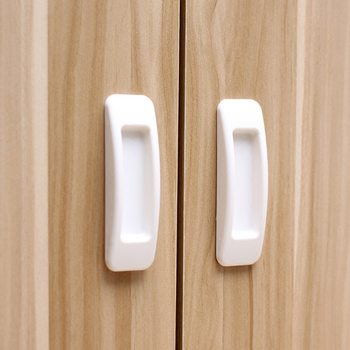 Adhesive Glass Door and Window Handles, No-Drill Wardrobe Door and Drawer Small Handles, Set of 2