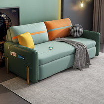 Light luxury sofa bed technology cloth folding dual-purpose multi-purpose storage living room small unit modern simple stretching