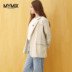 MYMIX TÔI KẾT HỢP CÁC MÙA HÈ MỚI PHỤ NỮ Casual LOOSE-NỐI ve áo gắn WOMENS SUIT JACKET 