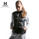 Bài đăng HOTSUIT của Mỹ cho thấy mùa đông ấm áp thể thao xuống áo vest nữ ngắn cardigan áo thể thao giản dị áo tank top gym