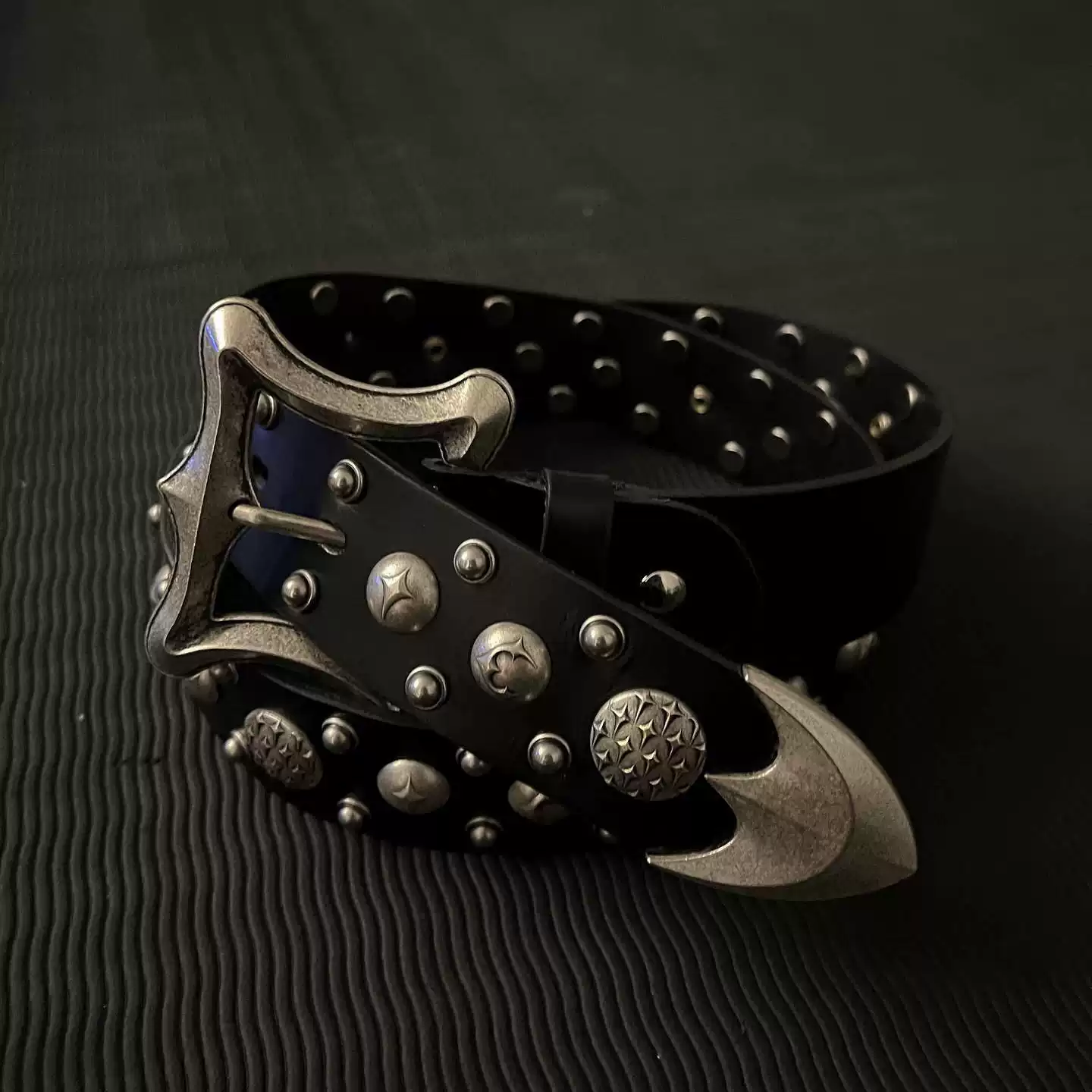 THUG CLUB Rock Wallet金屬徽標皮包定製銀飾荔枝皮小眾錢包潮