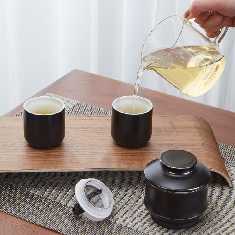 Tayohya Diversity House Automatic Tea Box for Portable Tea Set for Ceramic Flower Tea Pot