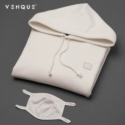 venque/范克 Осенняя толстовка с капюшоном, утепленная толстовка, дизайнерская цветная повязка для глаз, 2020