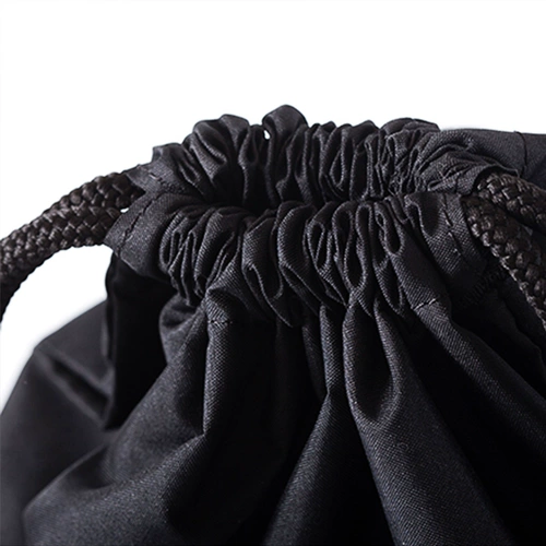 Мешочек, рюкзак, черная вместительная и большая сумка для хранения, на шнурках