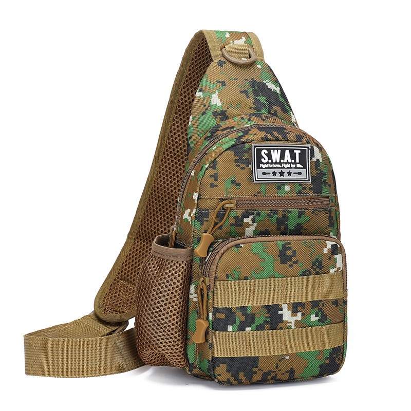 Casual Men's Chest Bag, Single Shoulder Crossbody Bag, Camouflage Multifunctional Trendy Brand Crossbody Bag, Small Bag, Trendy Messenger Phone Bag