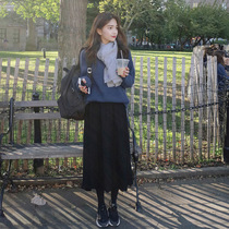 High-end light luxury ladies long sleeve sweater knitted dress women autumn and winter small fragrant wind temperament set two-piece Winter