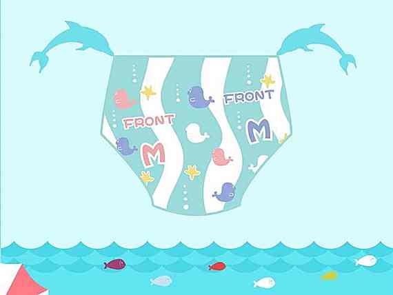 Xiaomeng Xiiao bé bơi không thấm nước M / L / XL mã tã quần pull-up quần nam và nữ tã bé không ướt tã dán bobby
