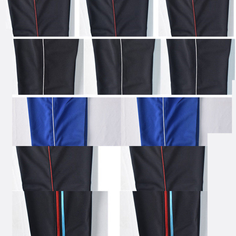 Pure black pants blue thin strip blue white carry middle school students elementary school high school students school uniform pants loose straight school pants