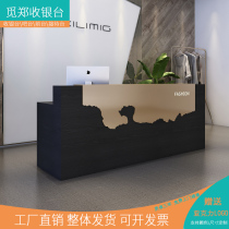 Front Desk Art Creative Company Reception Desk Black Atmosphere Clothing Shop Beauty Salon Barber Shop Bar Cashier Counter