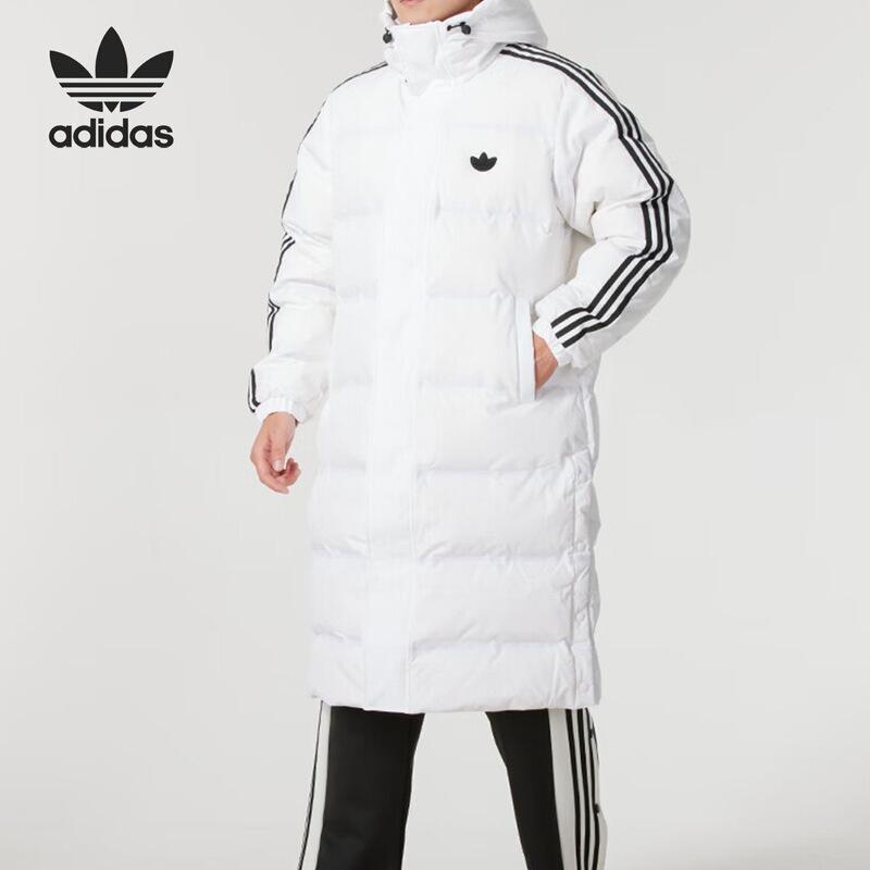 Adidas Originals Clover Series Fashionable, Warm and Comfortable Long down Jacket for Men Jj4968