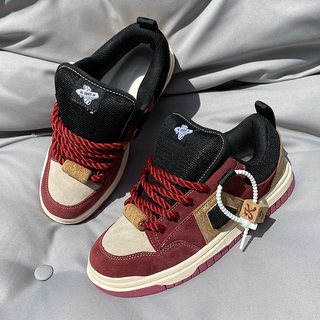 Wanshi sneakers women's thick tongue bread shoes autumn and winter warm casual shoes men and women's zodiac year couple shoes