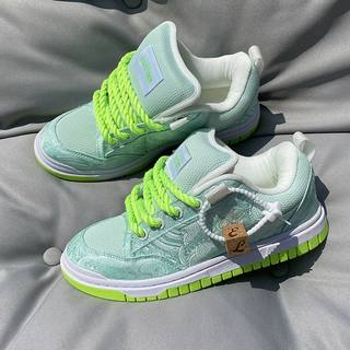 New autumn and winter wanshi thick tongue bread shoes green skate shoes joint knu skool men's and women's casual shoes