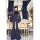 AOAOMISSSHOP black gold velvet stitching 30D chiffon exaggerated puffy big sleeves fashion sexy top