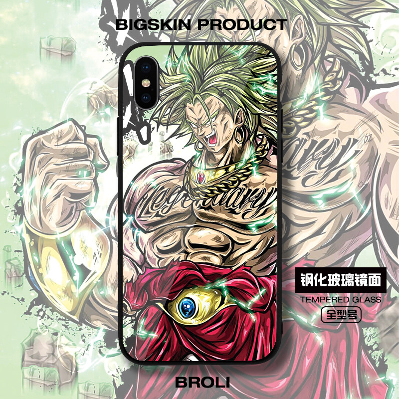 Dragon Ball for iphone8plus mobile phone protective case Huawei p20pro protective case 6s apple x tempered glass case