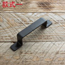 Punch-free drawer concealed invisible barn door handle black modern minimalist hidden cabinet wardrobe door handle