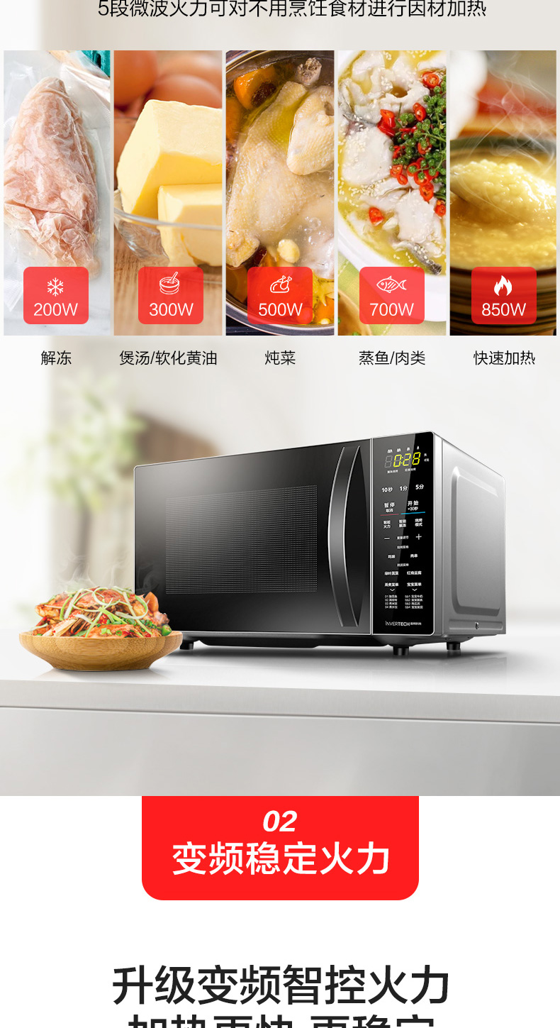美的 L201B 变频 蒸烤箱一体 全自动微波炉 图7