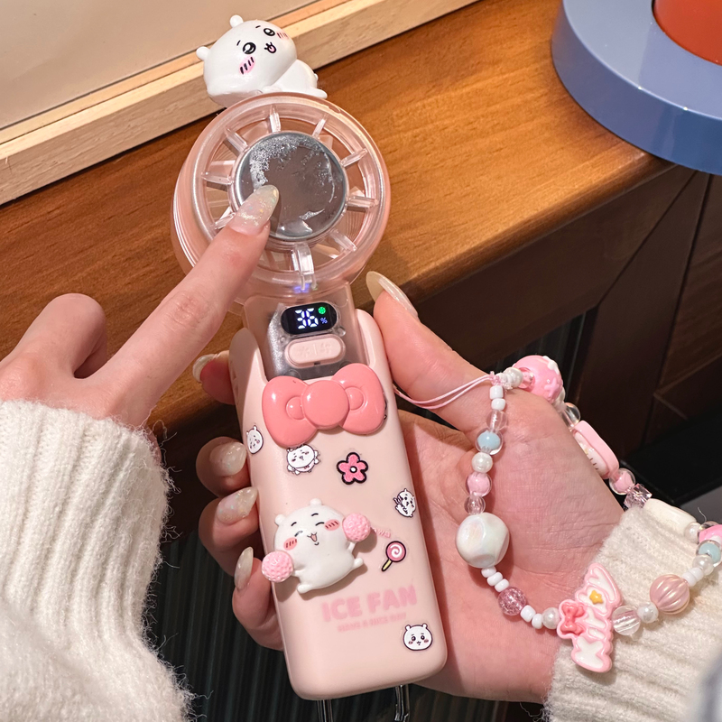 Chiikawa Usagi Birthday Gift Semiconductor Refrigeration Ice Pack High-Speed Handheld Small Fan Portable Handheld Fan Chiikawa Usagi Birthday Gift Semiconductor Refrigeration Ice Pack High-Speed Handheld Small Fan Portable Handheld Fan