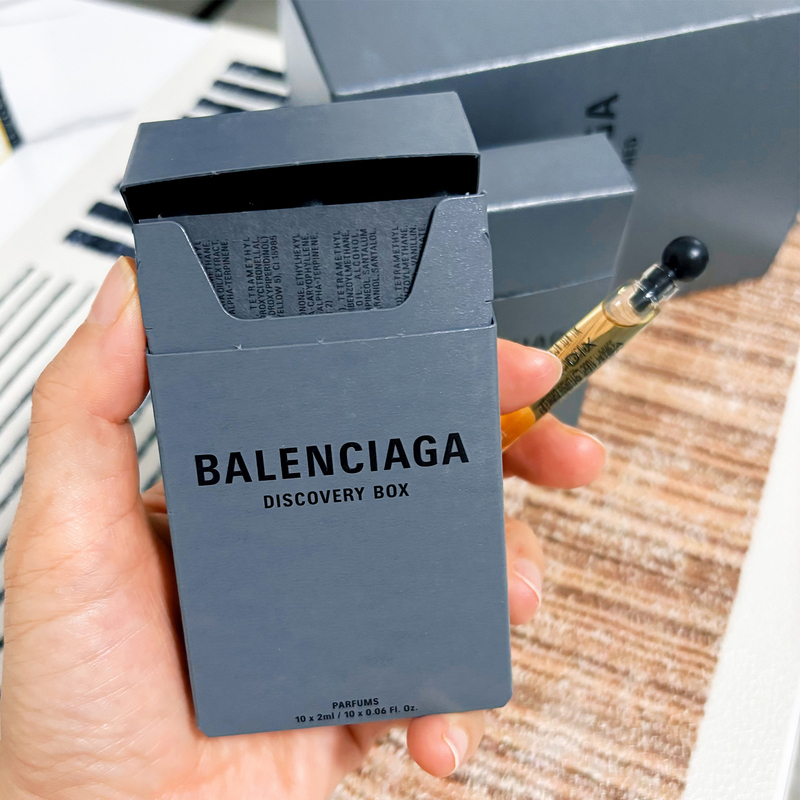 Balenciaga Parisian Family Cigarette Case Perfume Trial Set Eau De Toilette Test Tube Sample Ten-Piece Set Woody Fragrance