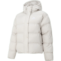 Nike cotton womens jacket 2024 autumn new windproof and warm short hooded sports bread jacket FD8291-104