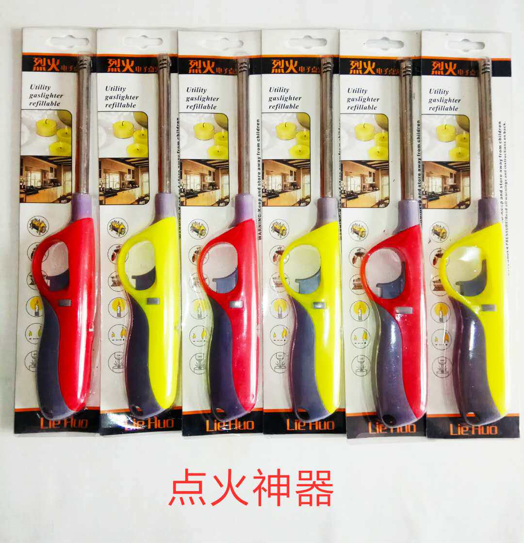 Household stainless steel igniter lengthened electronic fire gun gas stove kitchen barbecue ignition machine long mouth spray