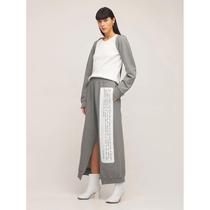 2021 spring and summer new MM6 letter elastic waist pants side slit casual trousers loose women