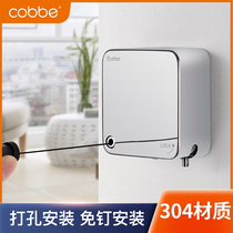 Cabe telescopic free of perforated clothesline hotel toilet Stainless Steel Shrink Invisible Sunbathing bathrooms Dressing God