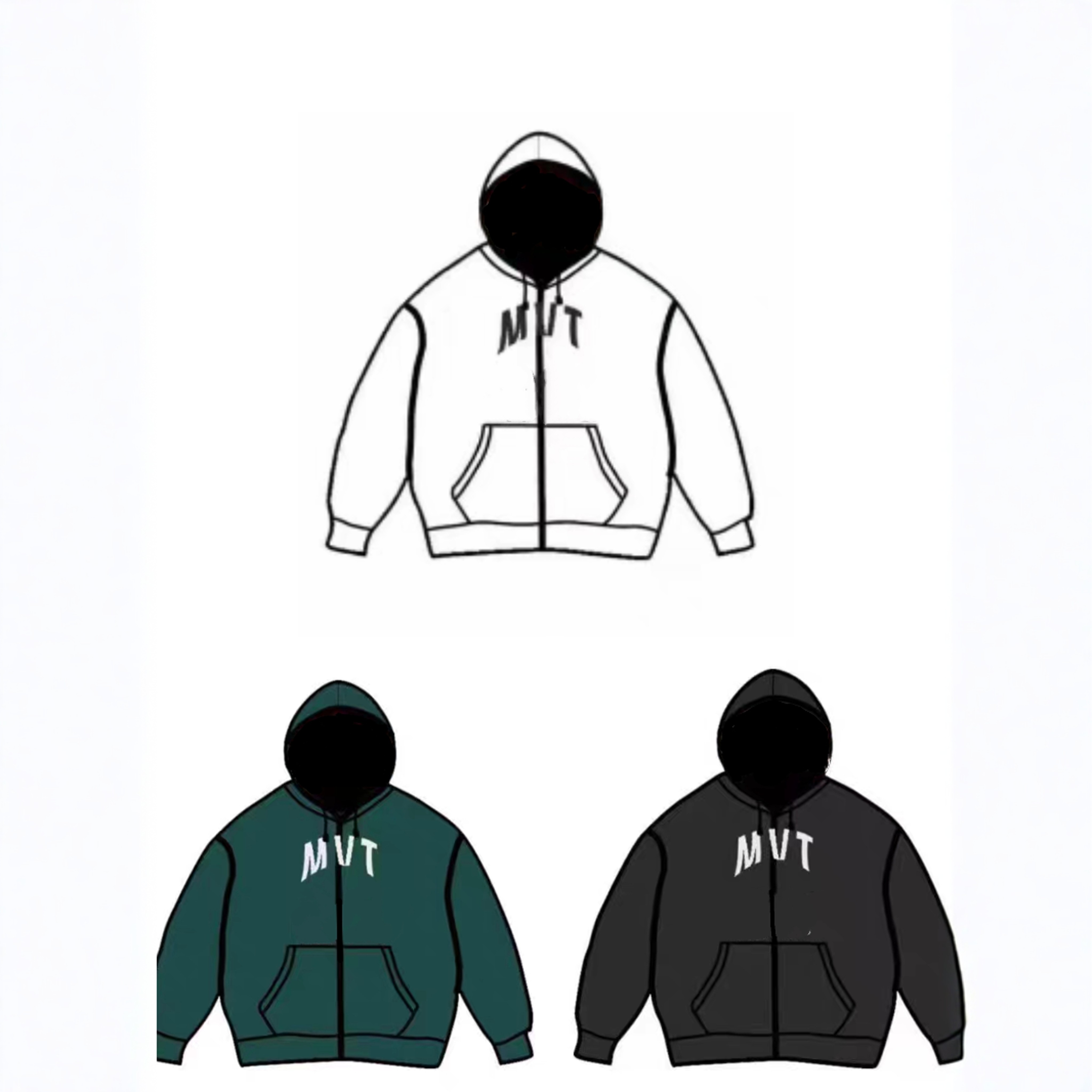 Supreme x MM6 Maison Margiela Zip Up Hooded Sweatshirt