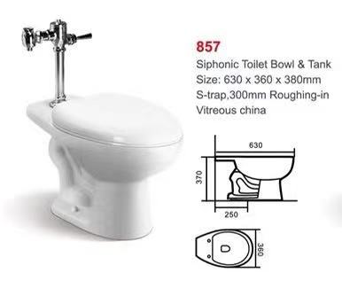 857 Two-piece ceramic toilet for the same way
