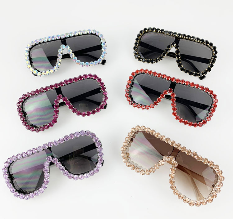 Wholesale Accessories Color Diamond Frame Sunglasses Nihaojewelry display picture 14